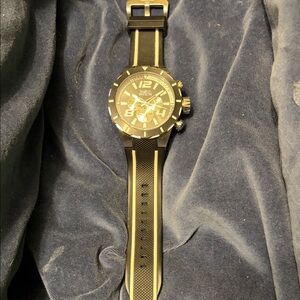 Invicta Black and Gold Watch